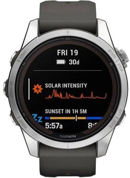 Garmin Fenix 7S Pro Solar Silver w. Graphite Band (010-02776-00/01)