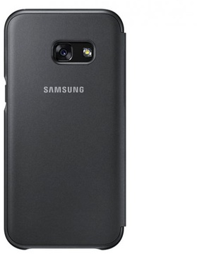 Samsung Neon Flip Cover for Galaxy A3 2017 A320 (EF-FA320PBEGRU) Black