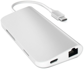 Satechi Type-C Multi-Port Adapter 4K with Ethernet Silver (ST-TCMAS)