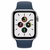Apple Watch SE 44mm Silver Aluminum Case with Abyss Blue Sport Band (MKQ43)