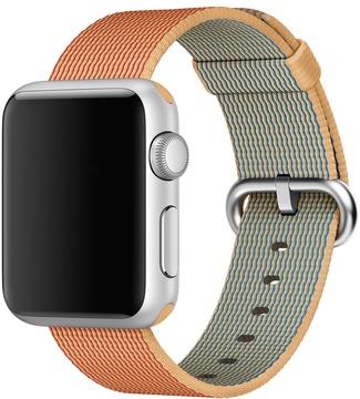 Apple Woven Nylon for Watch 38mm/40mm/41mm/42mm Gold/Red (MM9R2)
