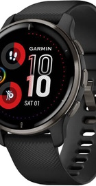 Garmin Venu 2 Plus Slate S. Steel Bezel w. Black Case and S. Band (010-02496-01/11/51))
