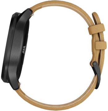 Garmin VIVOMOVE HR PREMIUM ONYX BLACK WITH TAN SUEDE BAND ONE-SIZE (010-01850-00)