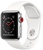 Apple Watch Series 3 GPS + Cellular 38mm Stainless Steel w. Soft White Sport B. (MQJV2)