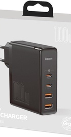 Baseus GaN2 Pro Q.C 2C + Charger Type-C Cable 100W Black (CCGAN2P-L01)