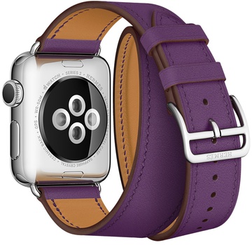 Apple Watch Hermes Barenia Leather Double Tour Regular 38mm/40mm/41mm/42mm Anemone (MNHH2)