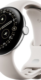Google Pixel Watch 4 41mm LTE Polished Silver Aluminum case / Porcelain Active Band