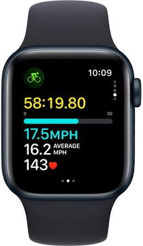 Apple Watch SE 2 GPS 40mm Midnight Aluminium Case with Midnight Sport Band M/L (MR9Y3)
