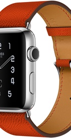 Apple Watch Hermes 42mm Series 2 Stainless Steel Case with Feu Epsom Leather Single Tour (MNQ22)