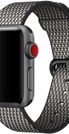 Apple Watch 38mm/40mm/41mm/42mm Black Check Woven Nylon (MQV92)