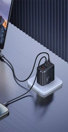 Baseus Cube Pro Fast Charger 65W (2 Type-C + USB)