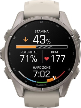 Garmin Fenix 9 43mm Titanium with Fog Gray Silicone Band (010-04761-00/01)