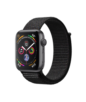 Apple Watch Series 4 GPS 44mm Space Gray Aluminum Case with Black Sport Loop (MU6E2)