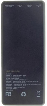 Energizer Li-pol 27000mAh  65W Black (UE27062PQ)