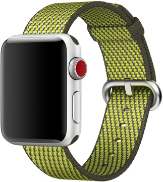 Apple Watch 38mm/40mm/41mm/42mm Dark Olive Check Woven Nylon (MQVF2)