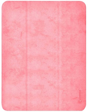 Comma Leather Case with Pen Holder Series for iPad 10.2" Pink