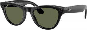 Ray-Ban Skyler Shiny Black Frame/Green Lenses (RW4010 601/9A 52)