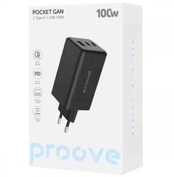 Proove Pocket GaN Max 100W (2Type-C + USB) White