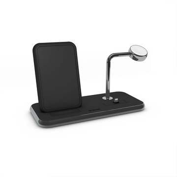 Zens Stand + Dock + Watch Aluminium Wireless Charger 10W Black (ZEDC07B/00)