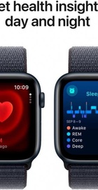 Apple Watch SE 2 GPS 44mm Midnight Aluminium Case w. Ink Sport Loop (MXEP3)