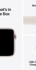 Apple Watch SE 2 GPS 40mm Starlight Aluminium Case w. Starlight Sport Band - S/M (MXEF3) Open,Activ
