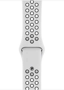 Apple Watch Nike+ Series 4 GPS + Cellular 44mm Silver Aluminum Case with Pure Platinum/Black Nike Sport Band (MTXC2, MTXK2)