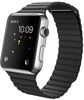 Apple Watch 42mm Stainless Steel Case with Black Leather Loop (MJYP2)