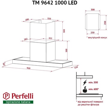 Perfelli TM 9642 I/BL 1000 LED
