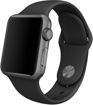 Apple Sport Band for Watch Black 38mm/40mm/41mm/42mm with Space Black Pin (MJ4F2/MTP62)