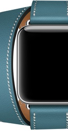 Apple Watch Hermes Barenia Leather Double Tour Regular 38mm/40mm/41mm/42mm Bleu Jean (MMNY2)