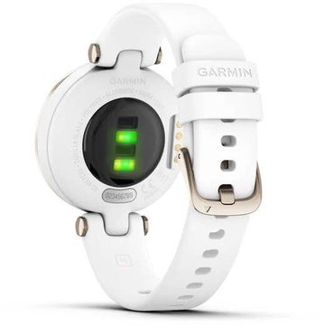 Garmin Lily Cream Gold Bezel with White Case and Silicone Band (010-02384-10)
