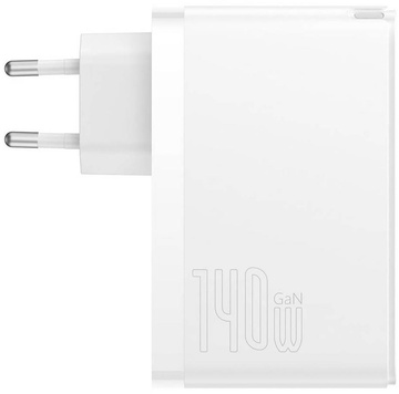 Baseus GaN5 Pro Fast Charger 2C+U 140W White w/Type-C to Type-C cable (CCGP100202)