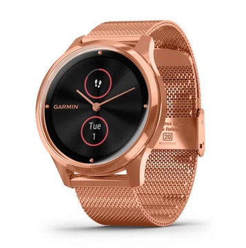 Garmin Vivomove Luxe 18K Rose Gold PVD Stainless Steel w. Rose Gold Milanese B. (010-02241-24)