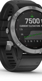 Garmin Fenix 6 Solar Silver with black band (010-02410-00)