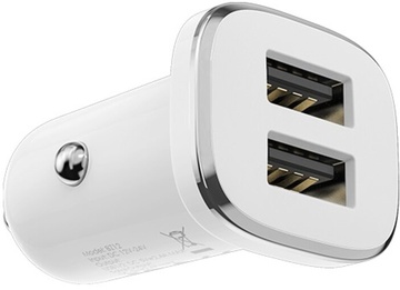 BOROFONE BZ12 double port in-car charger White
