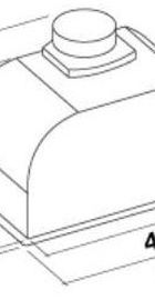 Falmec Gruppo Incasso Murano 50 White Glass (800) (CGIW50.E10P6#ZZZF491F)
