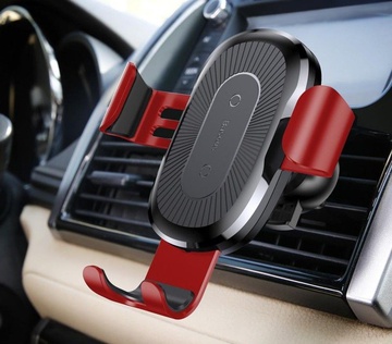 Baseus Wireless Charger Baseus Gravity Car Mount (Air Vent) 1.7A Silver