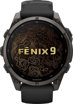 Garmin Fenix 9 47mm Carbon Gray DLC Titanium with Black Silicone Band (010-04762-10/11)