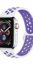 Apple Nike Sport Band for Watch 38mm/40mm/41mm/42mm White / Violet (copy)