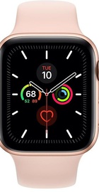 Apple Watch Series 5 GPS 44mm Gold Aluminum Case with Pink Sand Sport Band (MWVE2)