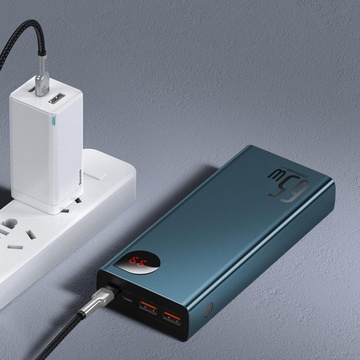 Baseus Adaman Metal Digital Display Quick Charge Power Bank 65W 20000mAh Blue (PPIMDA-D03)
