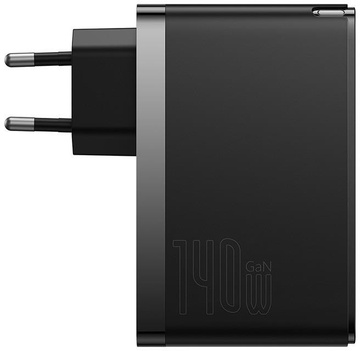 Baseus GaN5 Pro Fast Charger 2C+U 140W Black w/Type-C to Type-C cable (CCGP100201)
