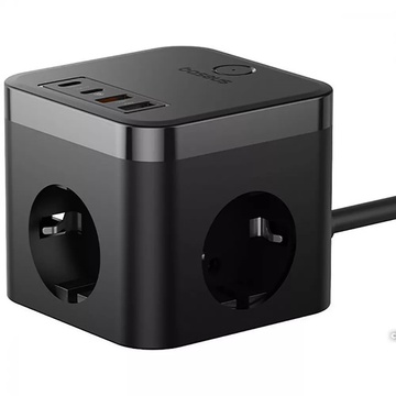 Baseus PowerCombo Cube Power Strip 3xAC+2xUSB+2xType-C 30W (1.5m)