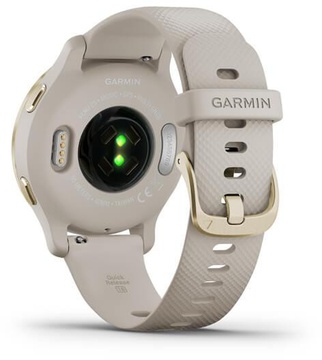 Garmin Venu 2S Light Gold Stainless Steel Bezel with Light Sand Case and Silicone Band (010-02429-01/11)