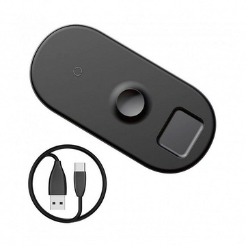 Baseus Smart 3-in-1 для Apple iPhone/Watch/AirPods Black (WX3IN1-C01)