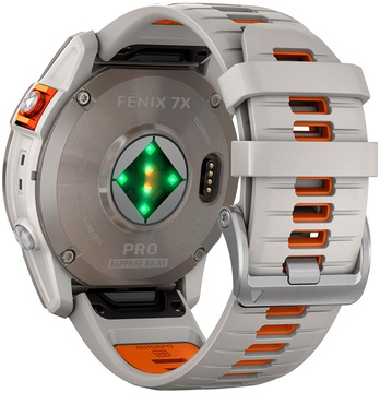 Garmin Fenix 7X Pro Sapphire Solar Titanium w. Fog Gray/Ember O. Band (010-02778-14/15)