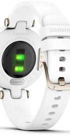 Garmin Lily Cream Gold Bezel with White Case and Silicone Band (010-02384-10)