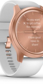 Garmin Vivomove Style Rose Gold Aluminum w. White Silicone B. (010-02240-00)