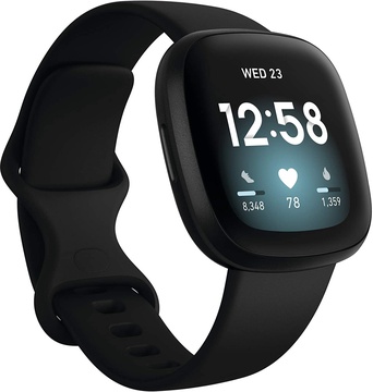 Fitbit Versa 3 Black/Black Aluminum (FB511BKBK)