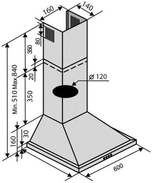 Ventolux LIDO 60 BK (700)